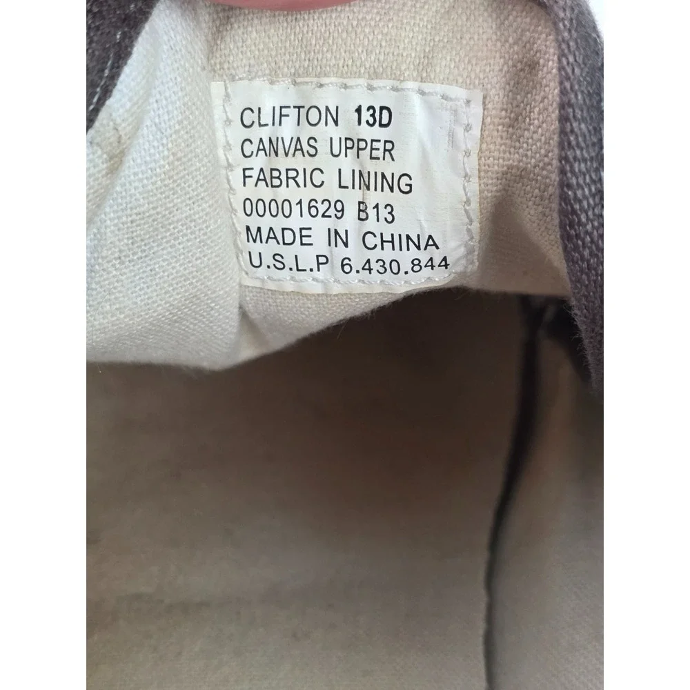 Polo Ralph Lauren Men's Sneakers Size 13‎ D Gray Canvas Clifton Lace Up Shoes